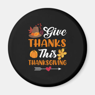 Thanksgiving geeft Bedankt Deze Thanksgiving Magneet