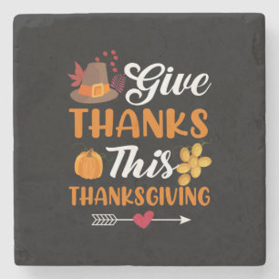 Thanksgiving geeft Bedankt Deze Thanksgiving Stenen Onderzetter