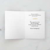 Thanksgiving geeft Bedankt soonbloem Kaart (Binnen)