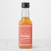 Thanksgiving geeft de voorkeur aan familienaam Sch Likeurfles Etiket (Voorkant)