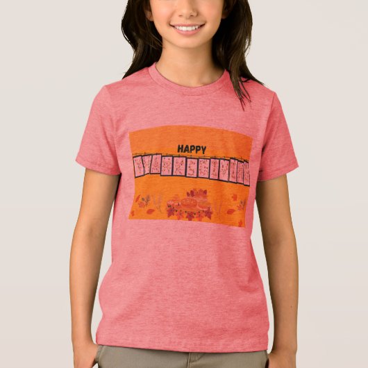 Thanksgiving (geel) Classic Print Tshirts (Voorkant)