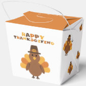 Thanksgiving Geel Sinaasappel Turkije Grote restje Bedankdoosjes (Achterkant)