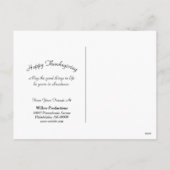 Thanksgiving Geel Zonnebloemen Boeken Zakelijk Feestdagenkaart (Achterkant)