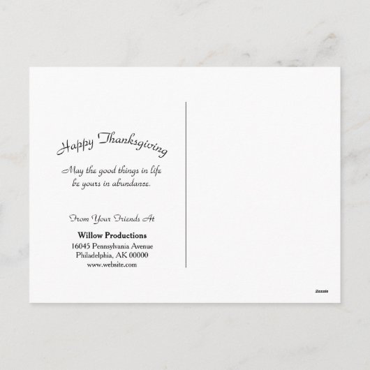 Thanksgiving Geel Zonnebloemen Boeken Zakelijk Feestdagenkaart (Achterkant)