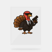Thanksgiving geheim agent Turkije Classic T-shirt Acryl Bord (Voorkant)