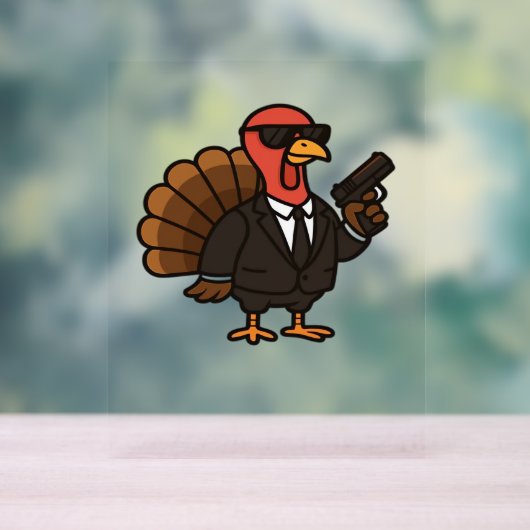 Thanksgiving geheim agent Turkije Classic T-shirt Acryl Bord (Neutraal)