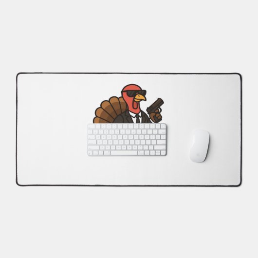 Thanksgiving geheim agent Turkije Classic T-shirt Bureaumat (Keyboard & Muis)