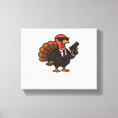 Thanksgiving geheim agent Turkije Classic T-shirt Canvas Afdruk (Voorkant)