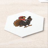 Thanksgiving geheim agent Turkije Classic T-shirt Kartonnen Onderzetters (Schuin)