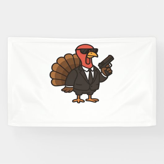 Thanksgiving geheim agent Turkije Classic T-shirt Spandoek (Horizontaal)