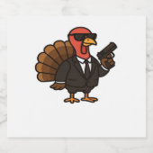 Thanksgiving geheim agent Turkije Classic T-shirt Sparkling Wijnetiket (Enkel label)