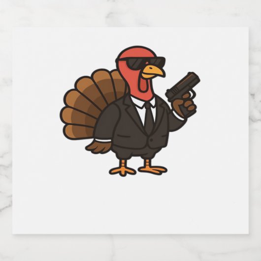 Thanksgiving geheim agent Turkije Classic T-shirt Sparkling Wijnetiket (Enkel label)