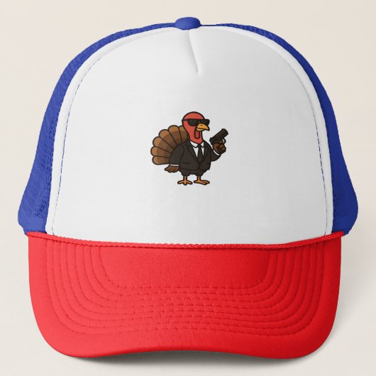 Thanksgiving geheim agent Turkije Classic T-shirt Trucker Pet (Voorkant)