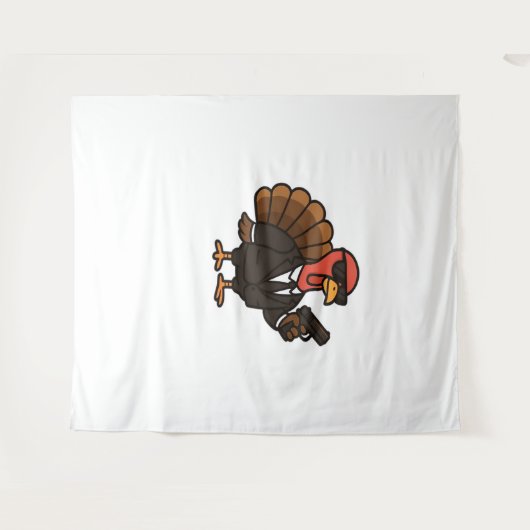Thanksgiving geheim agent Turkije Classic T-shirt Wandkleed (Voorkant (horizontaal))