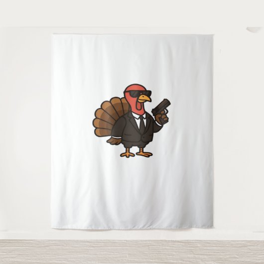 Thanksgiving geheim agent Turkije Classic T-shirt Wandkleed (Voorkant)
