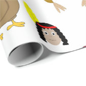 Thanksgiving geïllustreerd verpakkingspapier cadeaupapier (Rol Hoek)