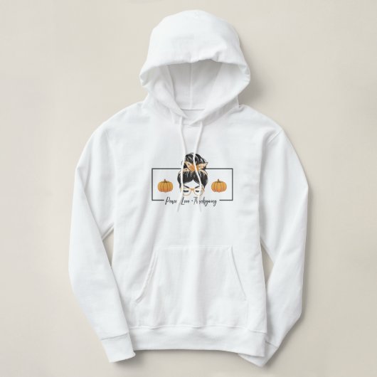 Thanksgiving geïnspireerde typografie hoodie (Design voorkant)