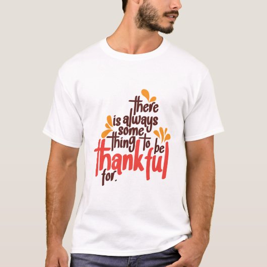 Thanksgiving geïnspireerde typografie t-shirt (Voorkant)