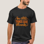 Thanksgiving geïnspireerde typografie t-shirt (Voorkant)