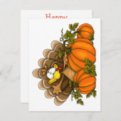 Thanksgiving Gekke Wenskaart Turkije Feestdagenkaart (Voorkant / Achterkant)