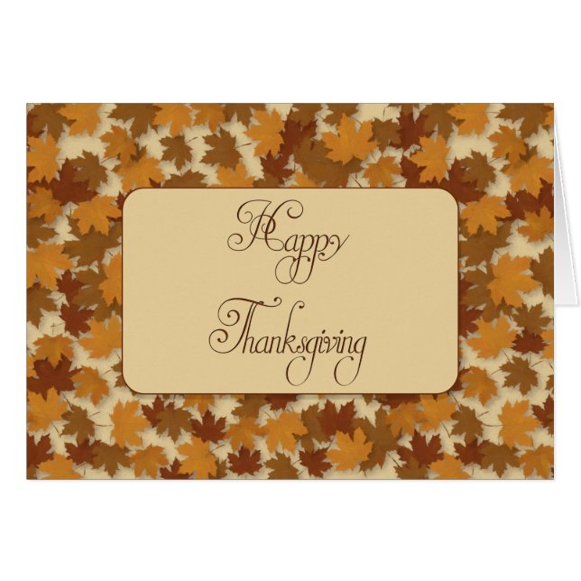 Thanksgiving gekleurde bladeren (Voorkant Horizontaal)