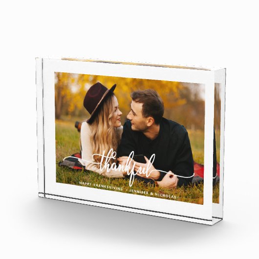 Thanksgiving gelukkig script fotoblok (Rechts)