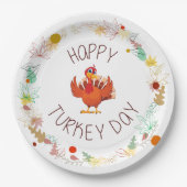 Thanksgiving Gelukkig Turkije herfst Papieren Bordje (Voorkant)