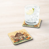 Thanksgiving gelukzaligheid en het land thuis bier onderzetter (Rechterzijde)