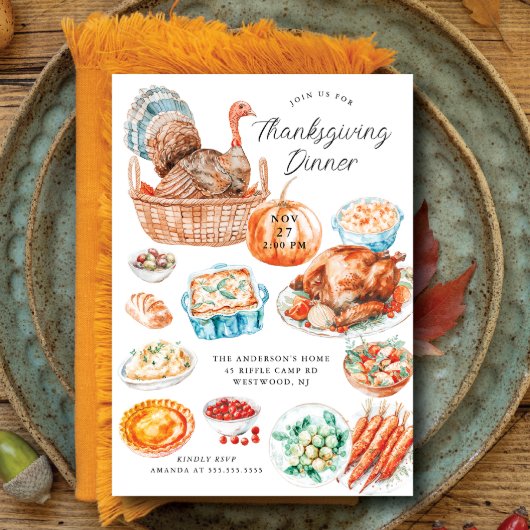 Thanksgiving geniet van het diner kaart