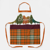 Thanksgiving Gepersonaliseerd najaar Schort bos (Voorkant)