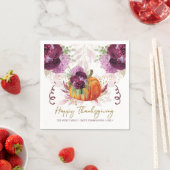 Thanksgiving gepersonaliseerde herfstpompoen servet (Insitu)