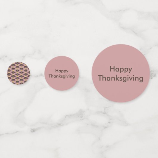 Thanksgiving Geplucst Turkije Gepersonaliseerd Confetti (Voorkanten)