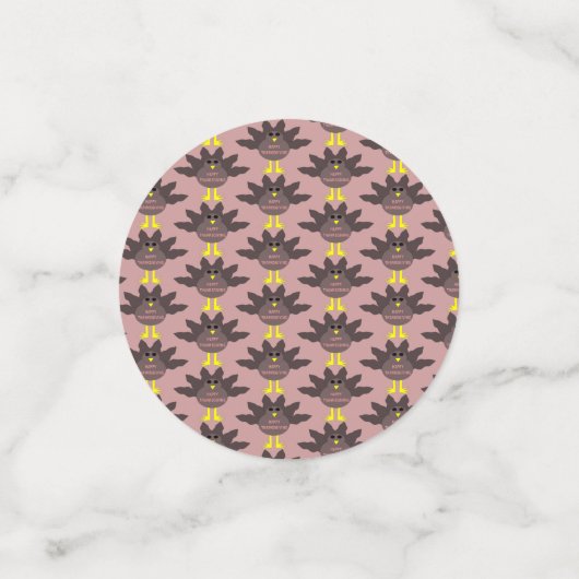 Thanksgiving Geplucst Turkije Gepersonaliseerd Confetti (Kleine voorkant)