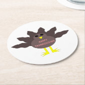 Thanksgiving Geplucste Onderzetters papier Turkije (Gebogen)