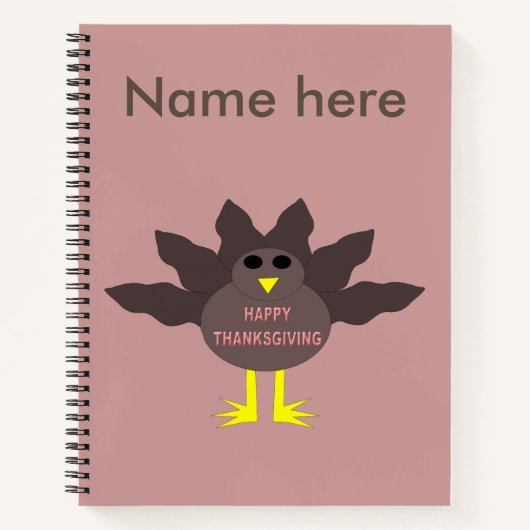 Thanksgiving Gepluct Spiral Notitieboek (Voorkant)