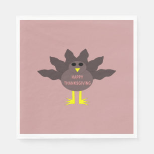 Thanksgiving Gepluct Turkey Cocktail Napkins Servetten