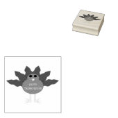 Thanksgiving geplukt kalkoen hout kunst stempel (Gestempeld)