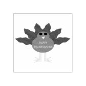 Thanksgiving geplukt kalkoen hout kunst stempel (Afrduk)