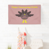 Thanksgiving Geplukte Kalkoen Persoonlijke Banner (Insitu)