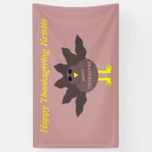 Thanksgiving Geplukte Kalkoen Persoonlijke Banner (Verticaal)