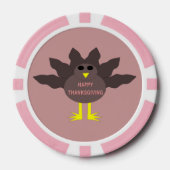 Thanksgiving Geplukte Kalkoen Poker Chips (Voorkant)