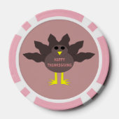 Thanksgiving Geplukte Kalkoen Poker Chips (Achterkant)