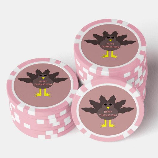Thanksgiving Geplukte Kalkoen Poker Chips (Opstapeling)