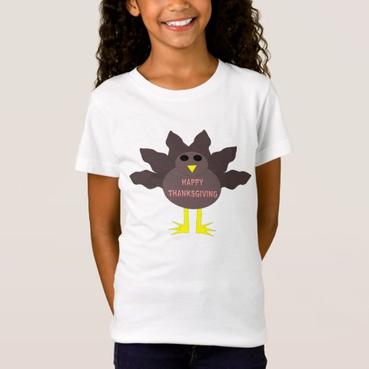 Thanksgiving Geplukte Kalkoen T Shirt (Voorkant)