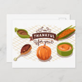 Thanksgiving gerechten briefkaart (Voorkant / Achterkant)