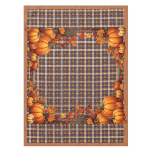 Thanksgiving geruit met pompoenrand - Klein Tafelkleed