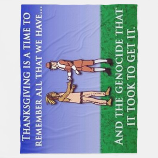 THANKSGIVING (gesimuleerde) fleece dekens (Voorkant)