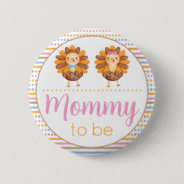 Thanksgiving Geslacht Onthullen Turkije Mama Ronde Button 5,7 Cm