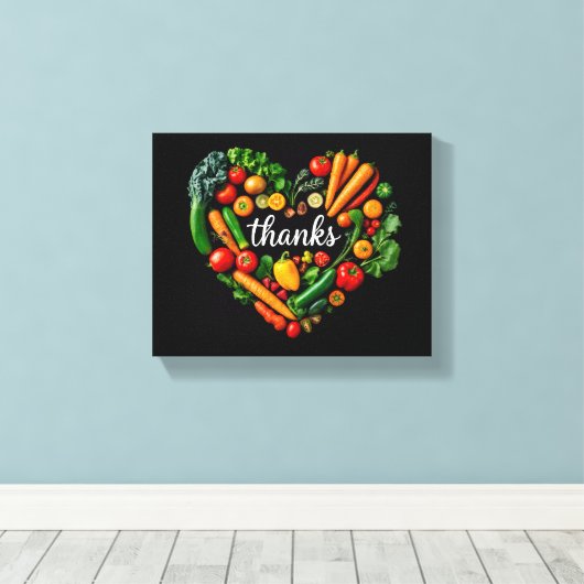 Thanksgiving gestrekte canvasprint canvas afdruk (Insitu (Houten vloer))