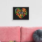 Thanksgiving gestrekte canvasprint canvas afdruk (Insitu (Woonkamer))